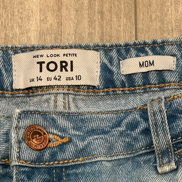 Tori Petite Distressed Mom Jeans - Picture 4 of 6